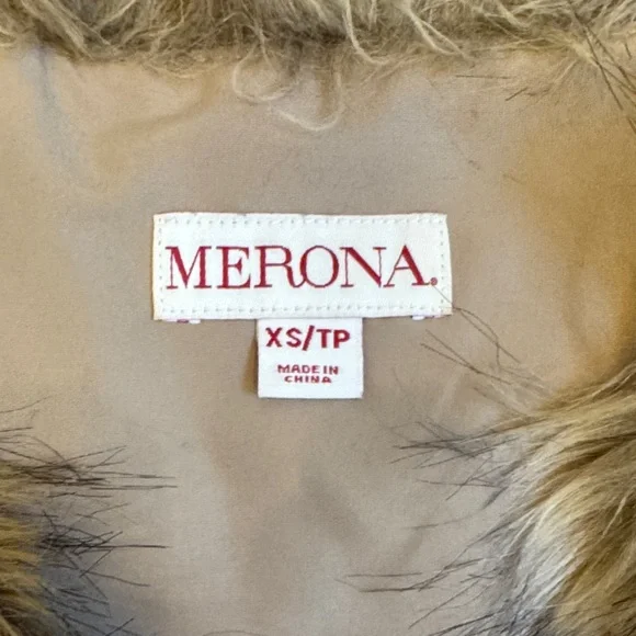 Merona Faux Fur Vest in Brown - Size XS - Picture 2 of 5